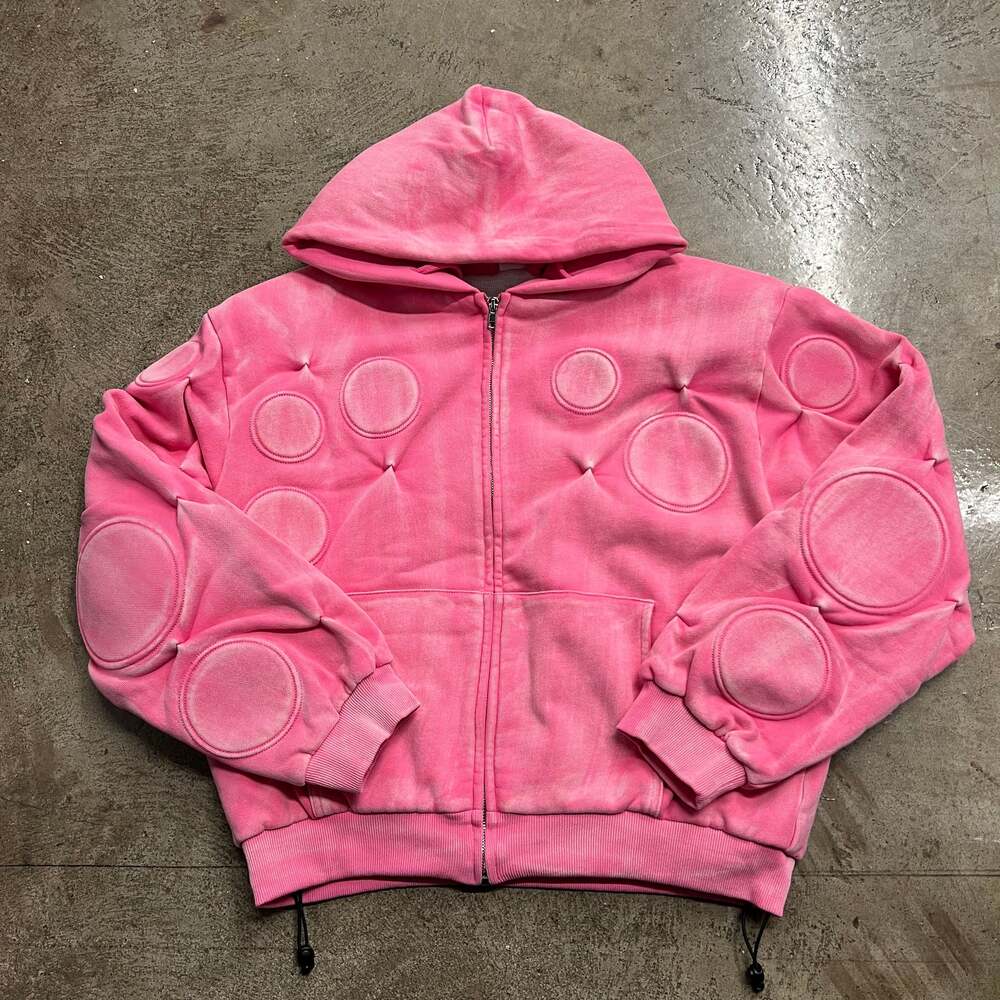 Bad Son Padded Zip up Hoodie Bubblegum